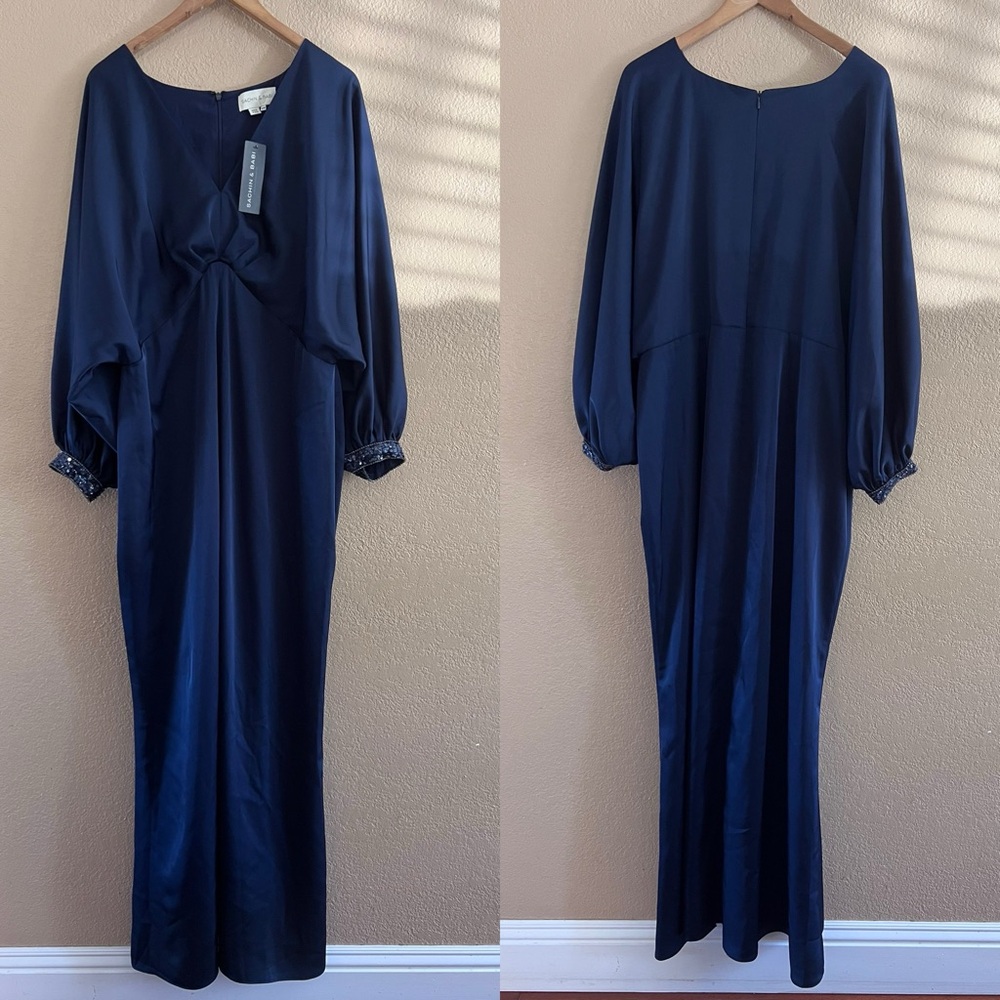 Sachin + Babi MAIA GOWN in MIDNIGHT Size 16W - Picture 4 of 11